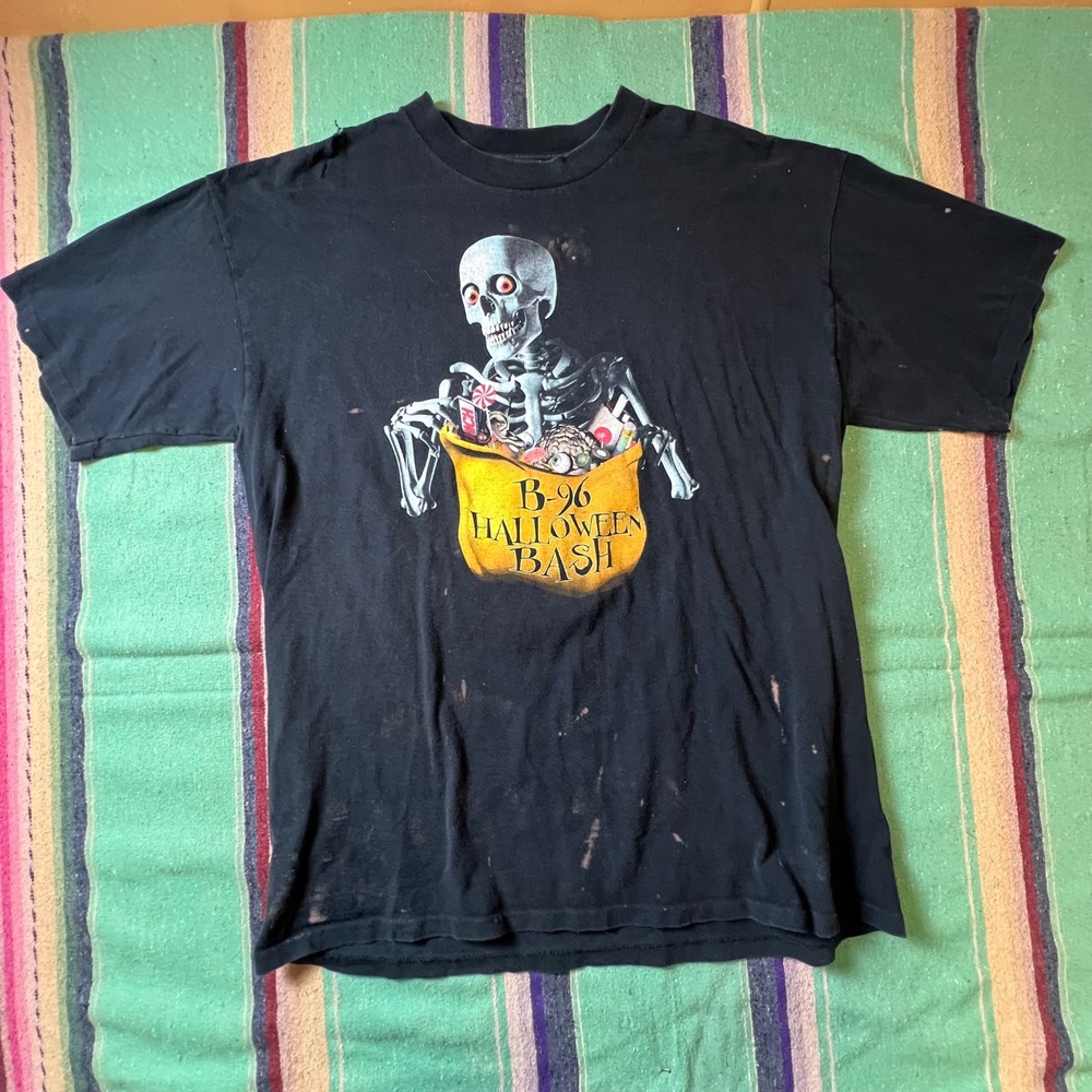 All Sport B-96 Halloween Bash T-Shirt Mens XL Black 1999 Britney Spears Thrashed